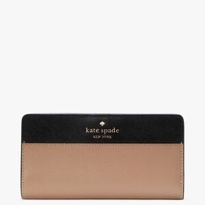 Kate Spade Madison Colorblock Black and Tan Women's Wallet